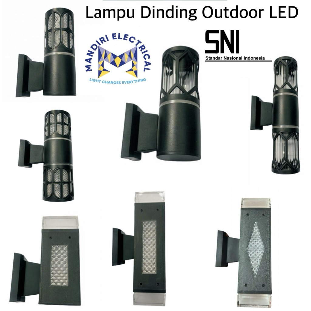 Lampu Dinding Taman LED Outdoor Waterproof Minimalis Teras Rumah Dinding Tembok SNI