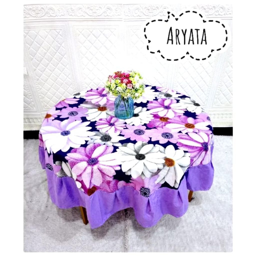 Taplak Meja Bulat/ Taplak Meja Oshin/ Taplak Meja Bundar 120*120