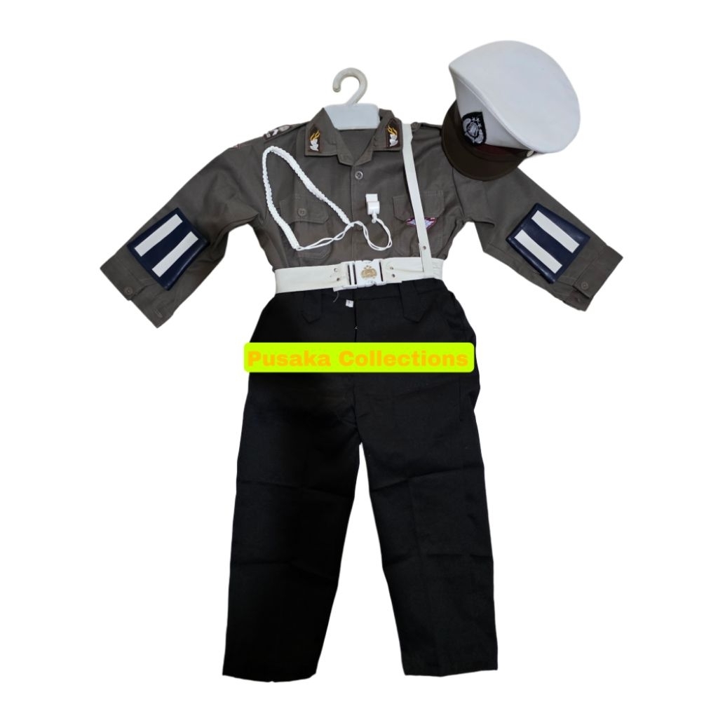 Baju Polisi Anak TK perempuan murah satu set