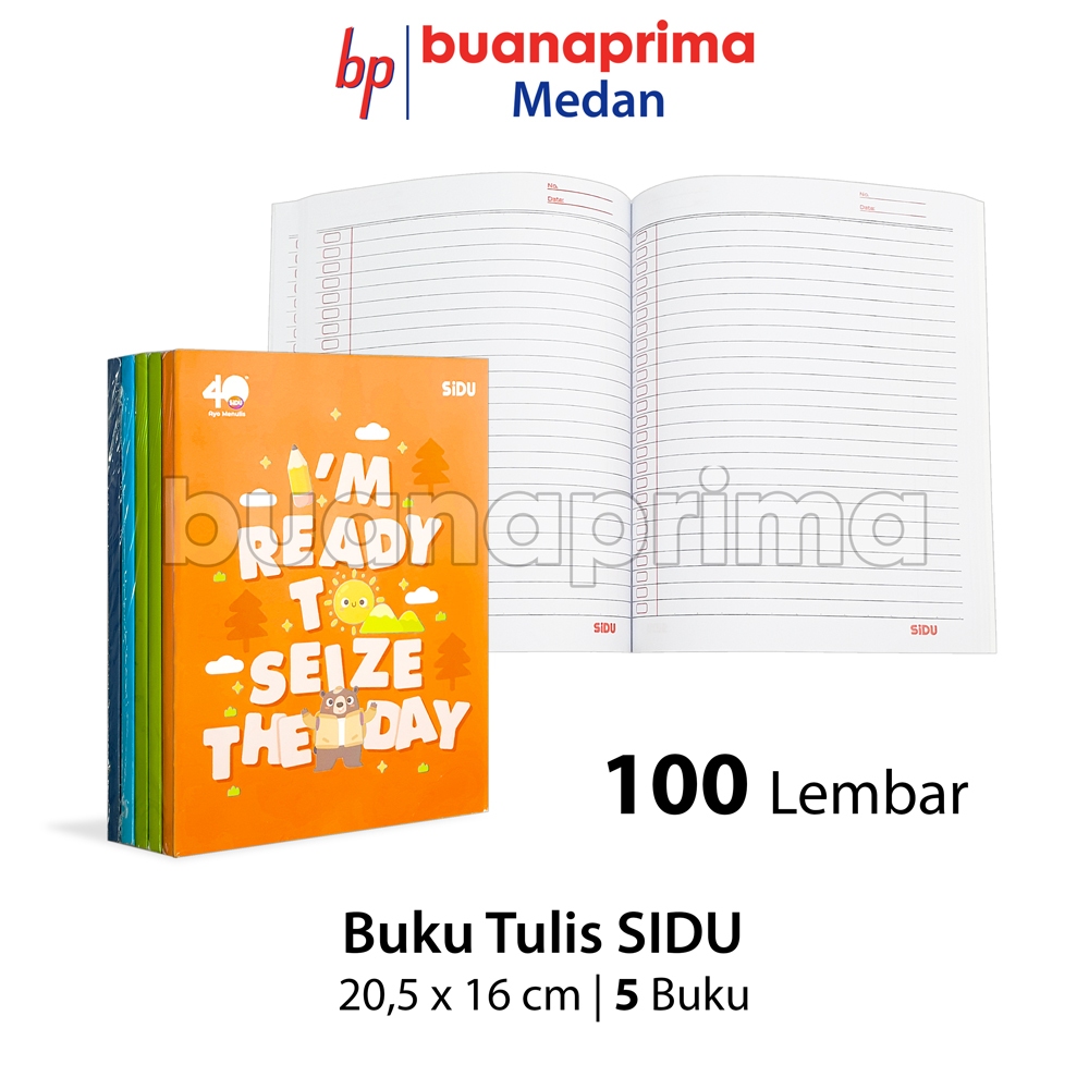 

Buku Tulis PENDEK SIDU 100 Lembar isi 5 Buku 20,5 x16 cm Notebook Sekolah A5 kwarto