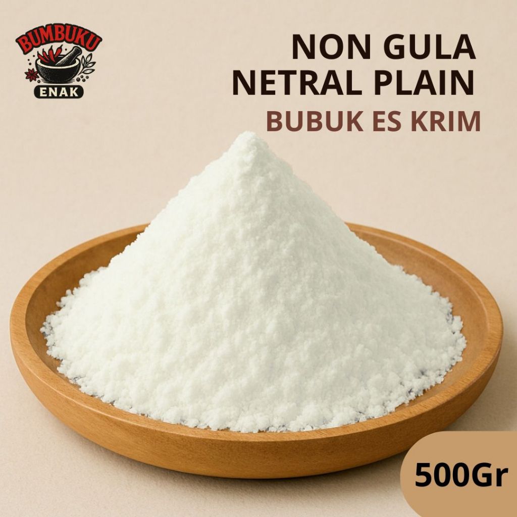 

Bumbu Tabur Plain Non Gula 500gr – Bubuk Es Krim Netral Tanpa Rasa, Cocok untuk Campuran Dessert & Minuman