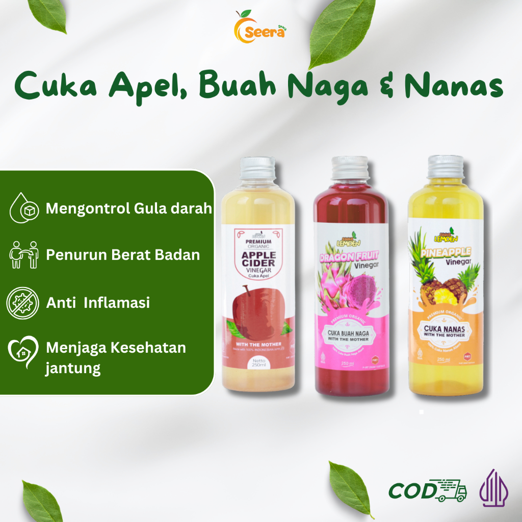 

Cuka Apel | Cuka Buah Naga | Cuka Nanas Original Suur Lemoen Kemasan 250ml dan 500ml