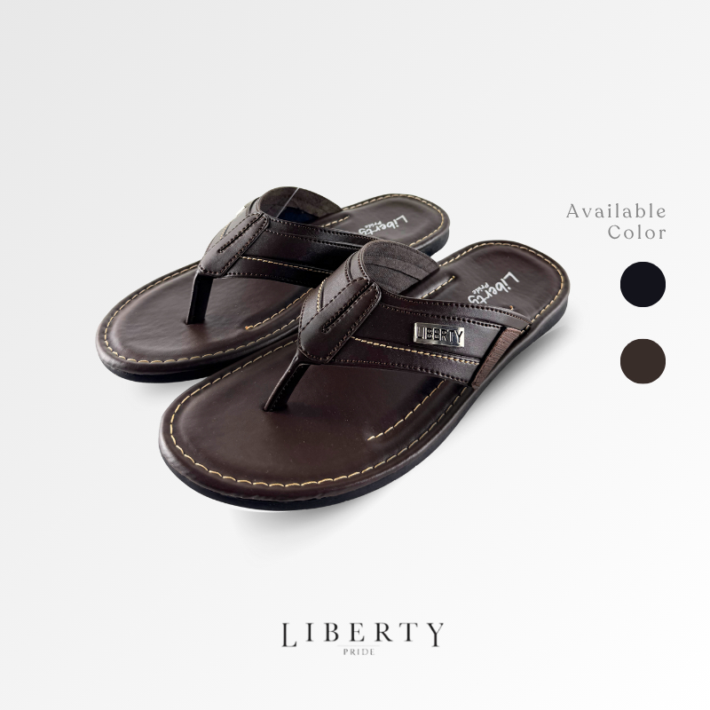 Liberty Sandal Pria Japit Carlsen 01 - Jepit Pria Hitam Cokelat Casual Dewasa Keren