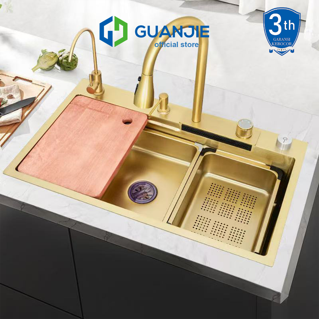 GUANJIE - Emas Stainless Steel Kitchen 4.0mm SUS304 sink Modern Kitchen Sink Bak Cuci Piring Stainle