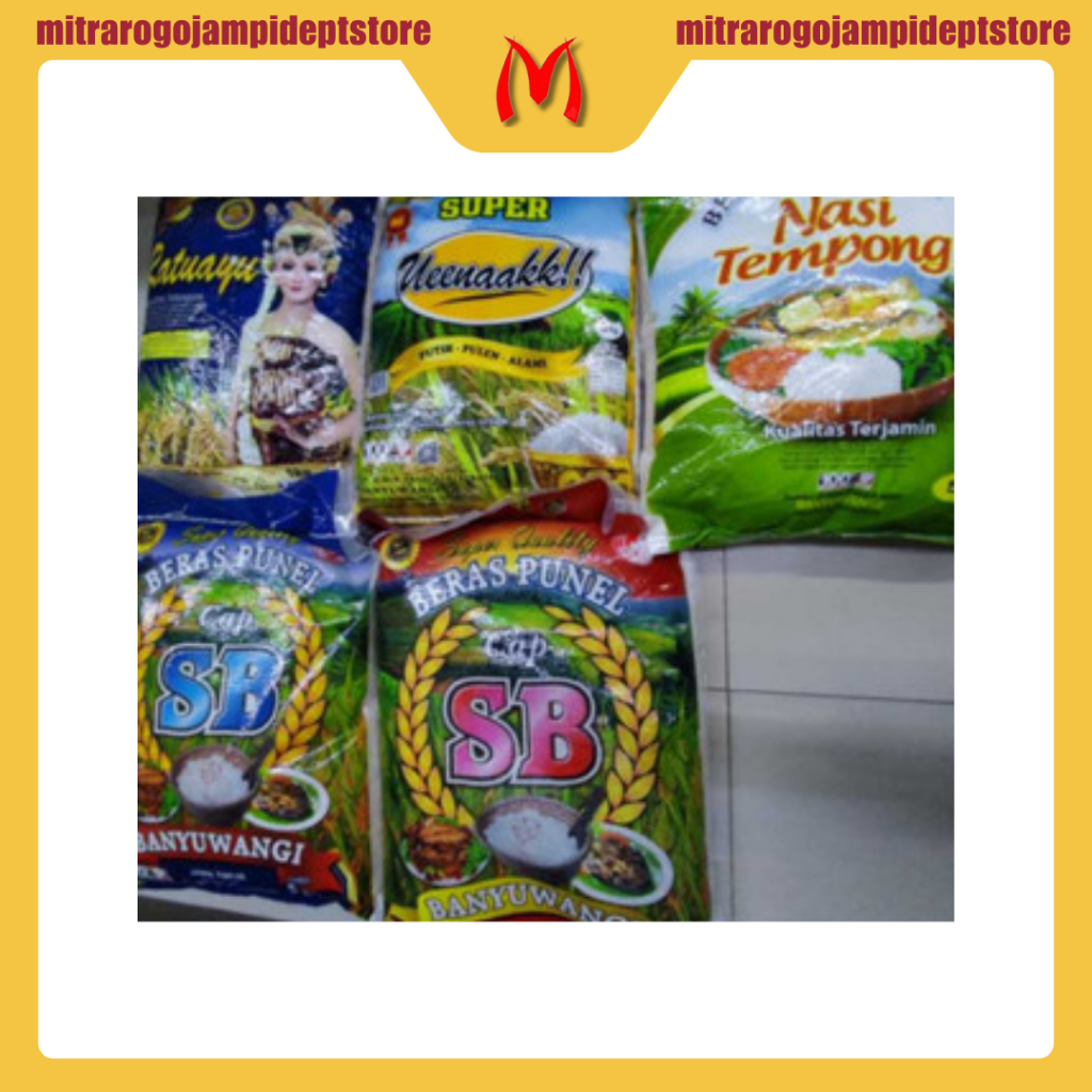 

ANEKA BERAS 5KG | TEMPONG, RATU AYU, OSING, UENAK, SB BERAS