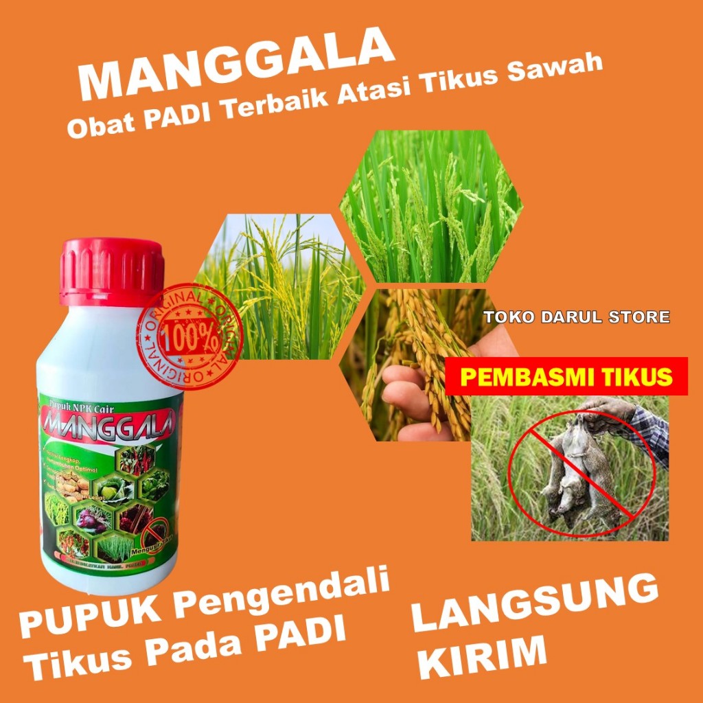 MANGGALA 500ML Pupuk NPK Cair Obat Hama Semua Tanaman Pembasmi TIKUS – Obat Hama Tikus di Sawah – Ob