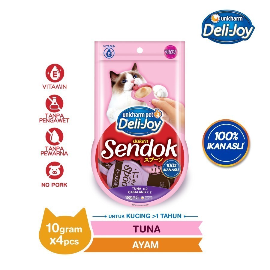 GIMMICK - Deli Joy Sendok Tuna & Cakalang Dengan Ayam 10g X 4pcs (Shopee)