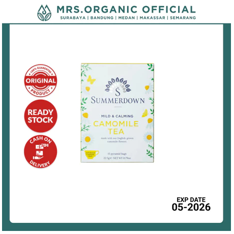 

Summerdown English Tea Pyramid Camomile Tea Bag Teh Camomile Relaksasi Tidur Nyenyak Isi 15 Bags