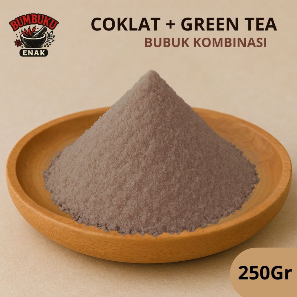 

Bumbu Tabur Non MSG Coklat & Green Tea 250gr – Bubuk Kombinasi Manis Premium untuk Topping Dessert & Minuman