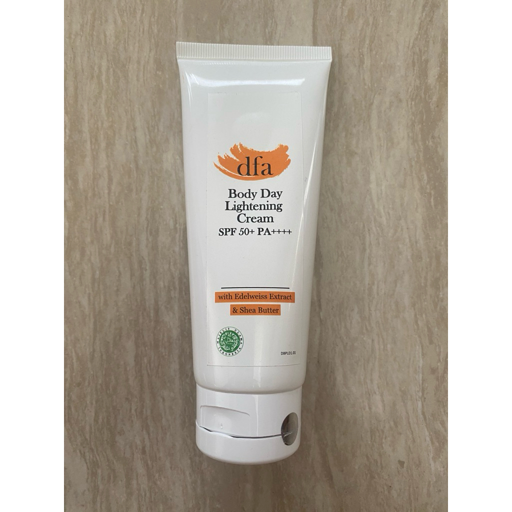 dfa Body Day Lightening Cream SPF 50 + PA+++ krim handbody - lotion badan - sunblock / sunscreen - B