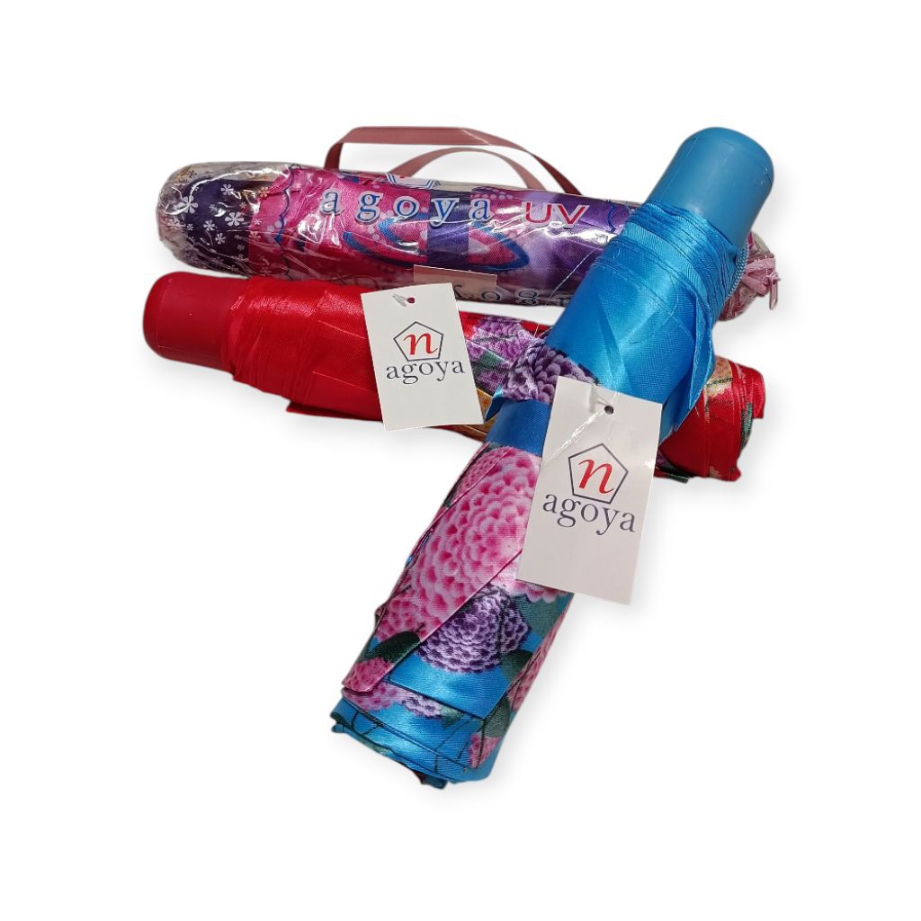 Payung Lipat 3 Nagoya / Payung Lipat Saten / Payung Lipat 3 Nagoya NL-023 / Payung Lipat 3 + Tas