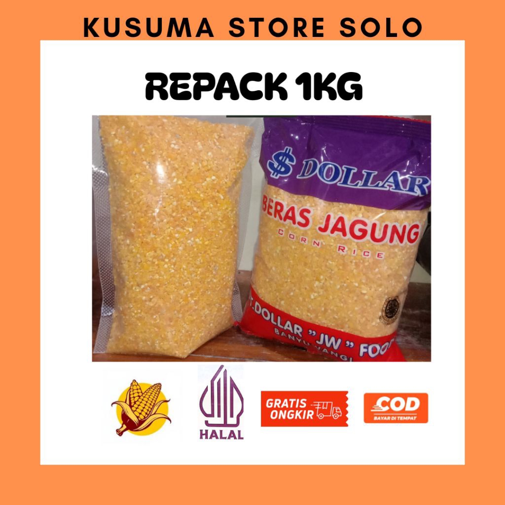 

Repack Beras Jagung Merk Dollar 1KG Rendah Gula, Cocok Untuk Diet