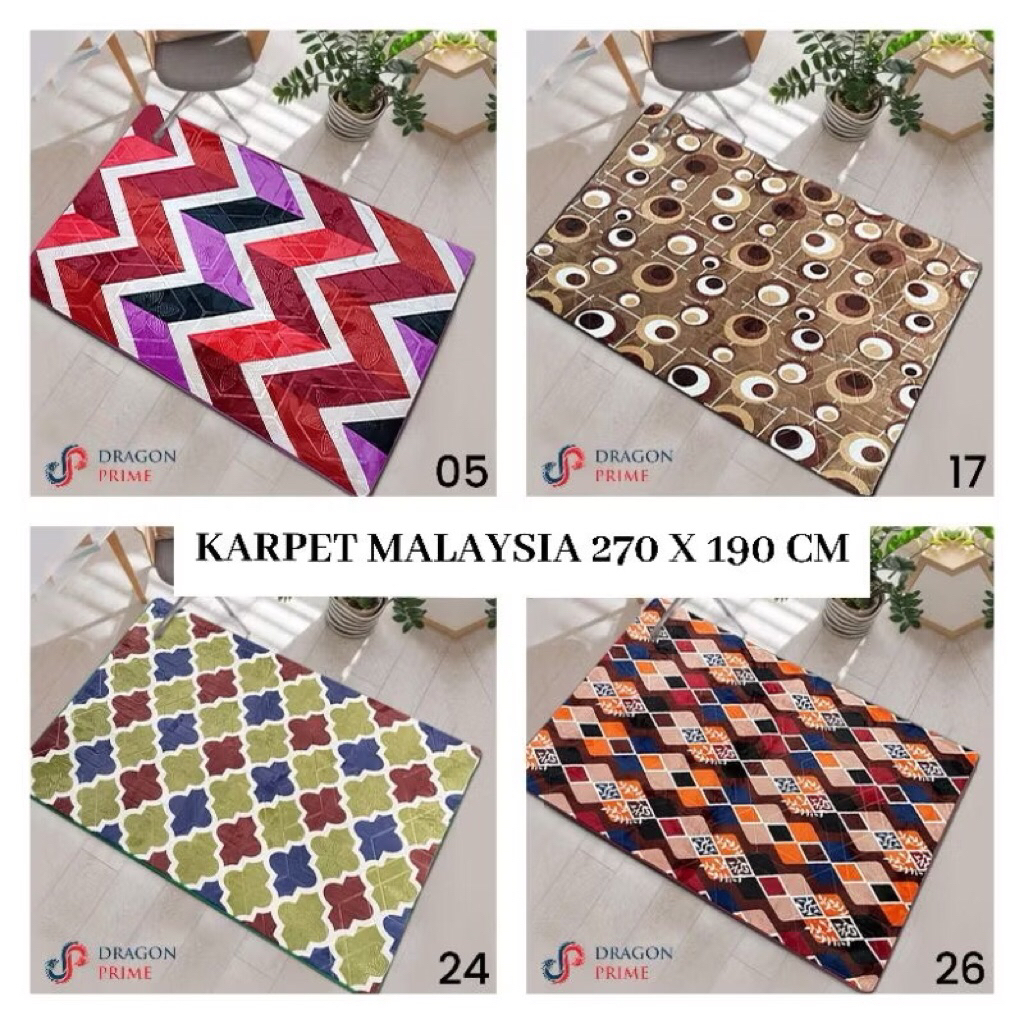[SRH] KARPET MALAYSIA SIZE 270 X 190 CM || KARPET MALAYSIA IMPORT || KARPET BAHAN PREMIUM || KARPET 