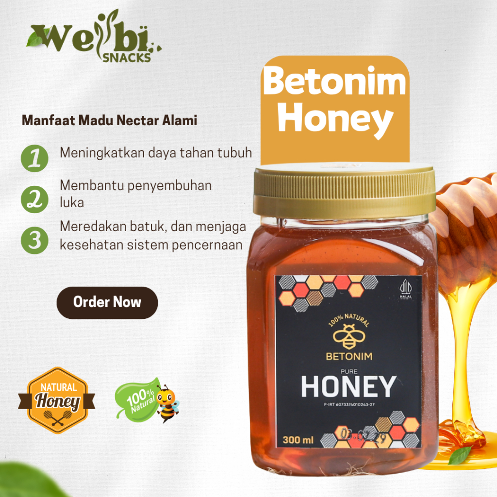 

Betonim Honey Original 100% Madu Murni Sehat Kemasan 300ML