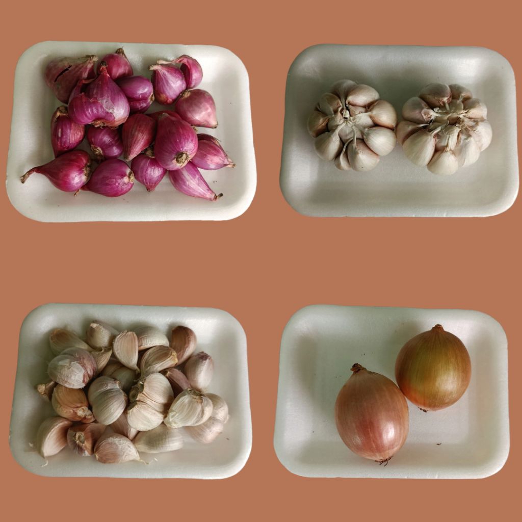 

Bawang Merah / Bawang Putih / Bawang Putih Kating / Bawang Bombay 100gr Murah