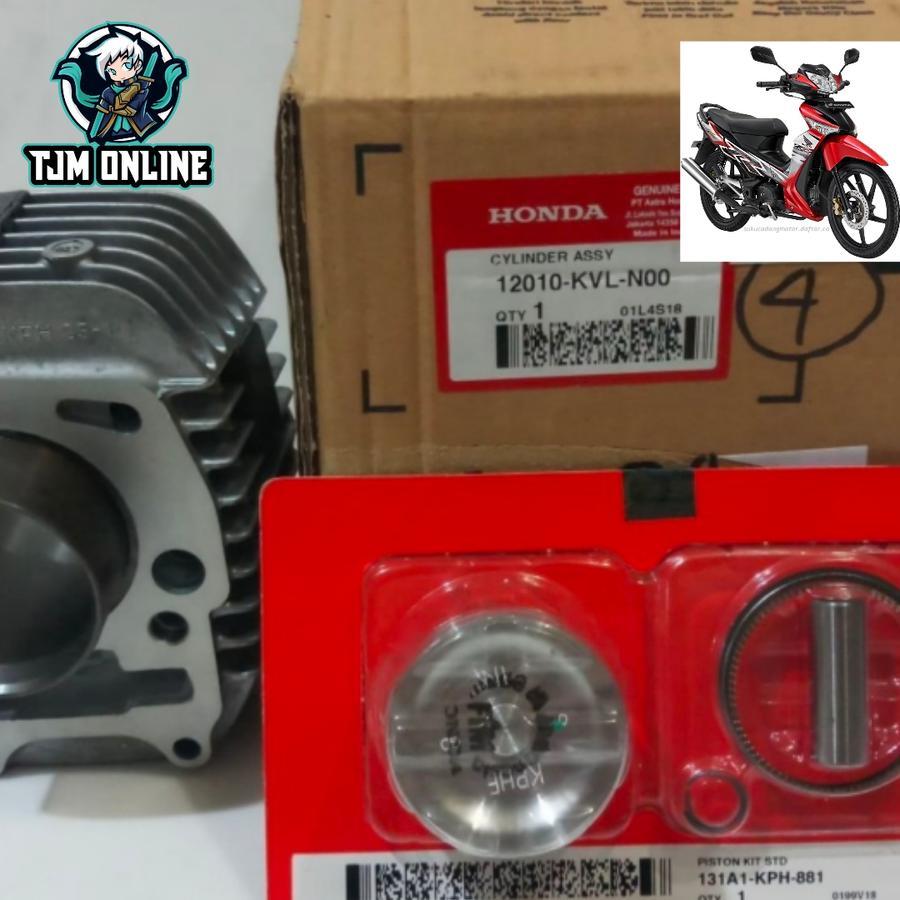 BLOK SEHER + PISTON KIT KARISMA SUPRA X 125 KARBU KVL ORIGINAL AHM