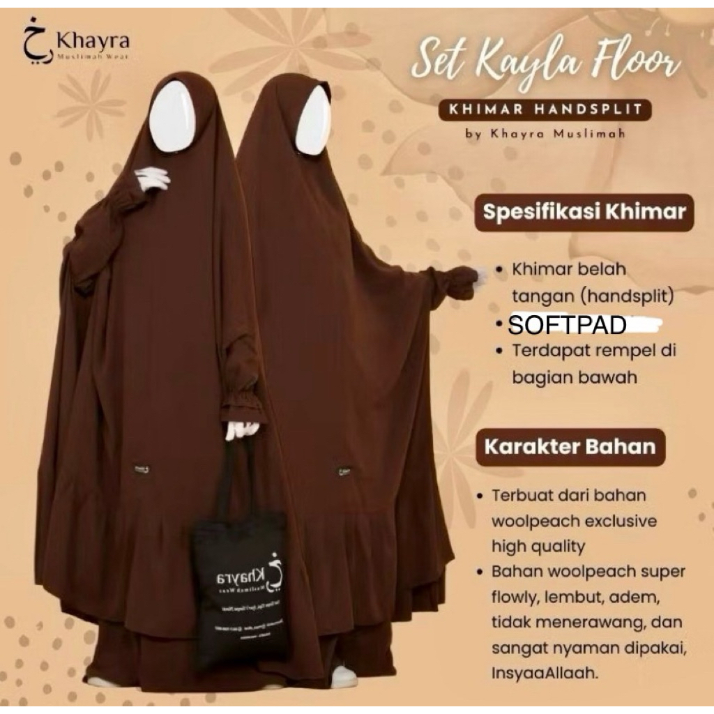 Khimar Floor Handsplit By Khayra Muslimah