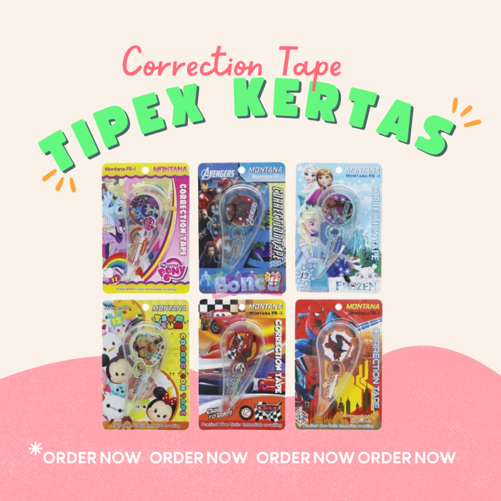 

Tipex Kertas / Correction Tape Karakter Lucu / Stipo Kertas Mini
