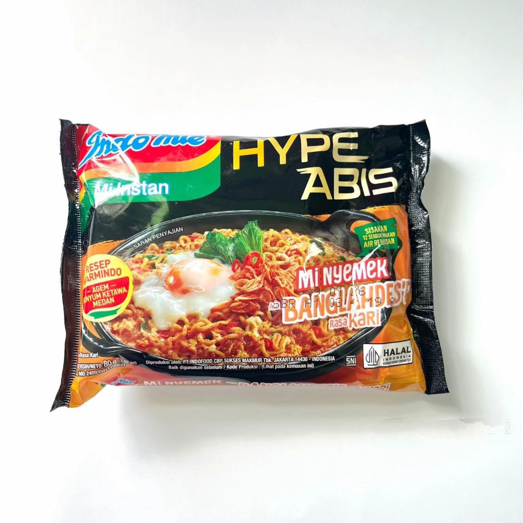 

Mi Instant Indomie HYPEABIS 80gr mie nyemek BANGLADESH rasa kari