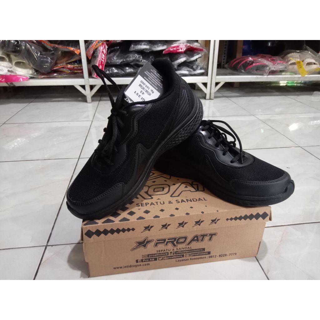 SEPATU SEKOLAH TALI HITAM PRO ATT TEC 890