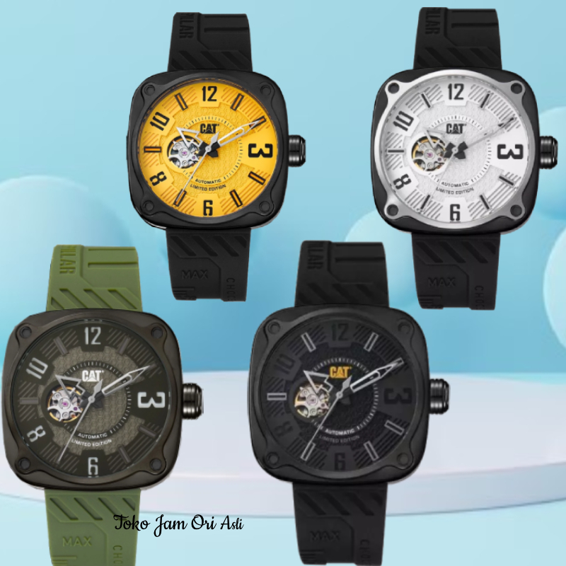 Promo Original Free Tali  Automatic  Jam Tangan Pria Catepillar CAT AT.168.21.131 AT.168.21.231 AT.1