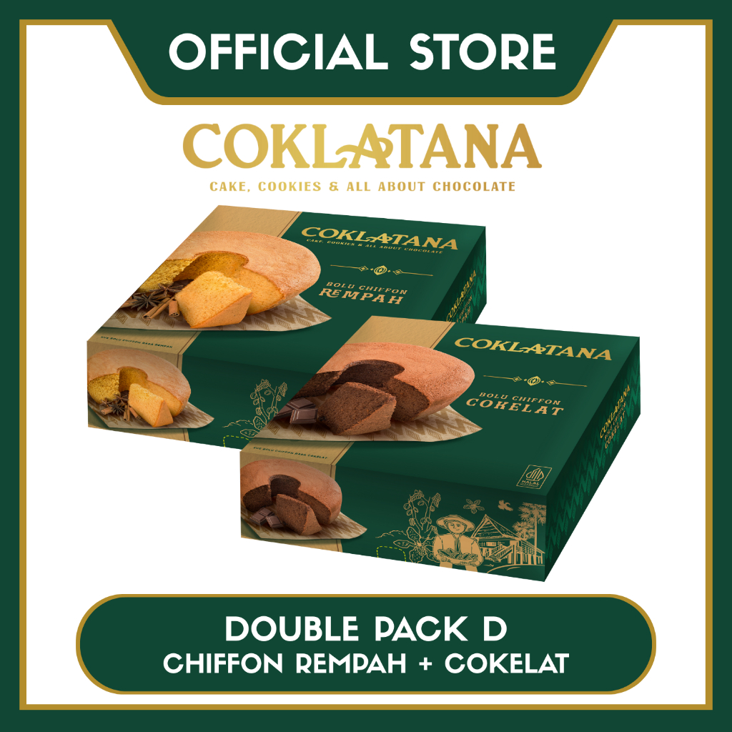 

COKLATANA DOUBLE PACK D (CHIFFON REMPAH + COKELAT)