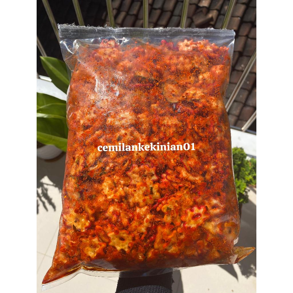 

seblak kerupuk bintang 1kg pedas daun jeruk