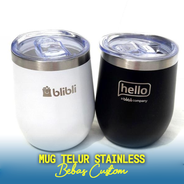 Mug Telur Stainless, Gelas Telur, Mug Hadiah/Kado, Mug Coffe Custom, Mug Telur Pekanbaru, Mug Telur 