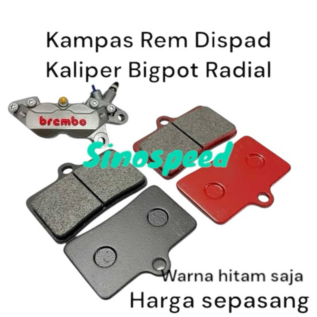 Sepatu rem kampas rem caliper 4P besar bigpot radial KTC brembo