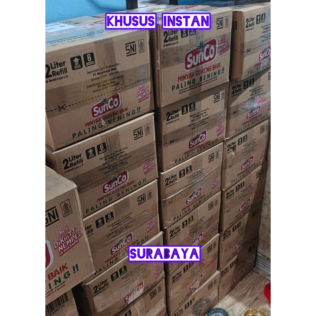 

MINYAK GORENG SUNCO 2L 6 POUCH KHUSUS INSTAN SBY