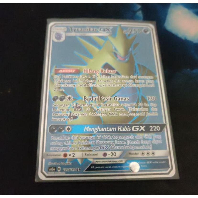 Kartu Pokemon TCG ID Indonesia AS3a Tyranitar GX SR