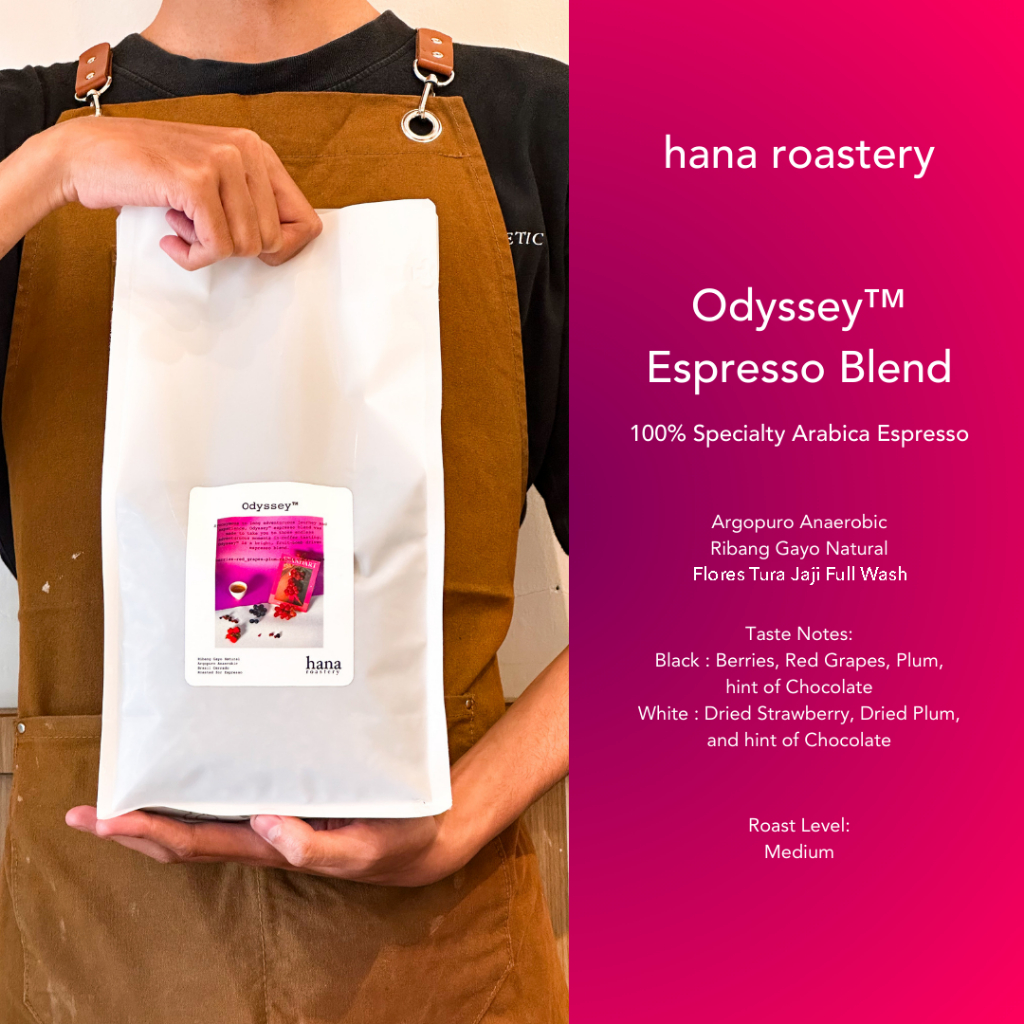 

Odyssey™ Espresso Blend - 200 gr - Espresso Roast - Hana Roastery - Kopi Arabika