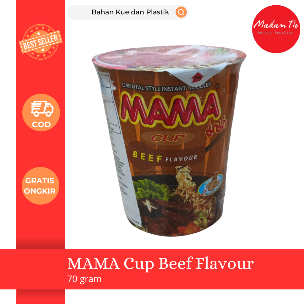 

Mie Instan MAMA Cup Beef Flavour 70gram 1pcs