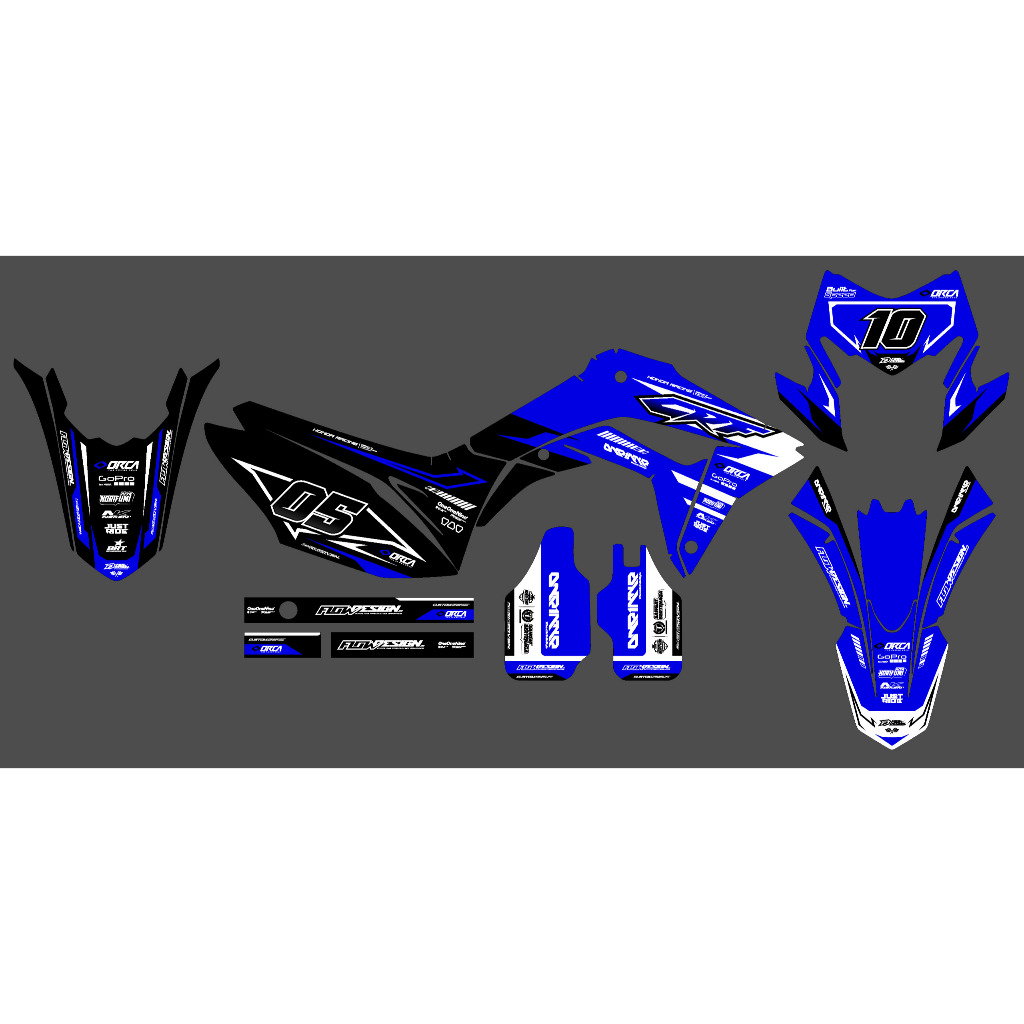 DECAL STICKER CRF CHROME (CUSTOM DESIGN)