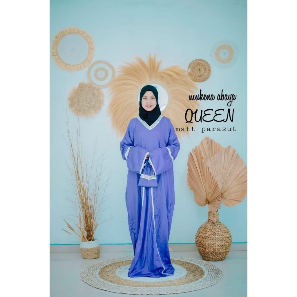 abaya queen bahan parasut polos jokam 354