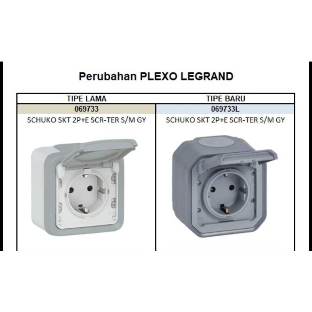 Stop Kontak Legrand / Stop Kontak Tutup Legrand Tahan Air Plexo 069733L