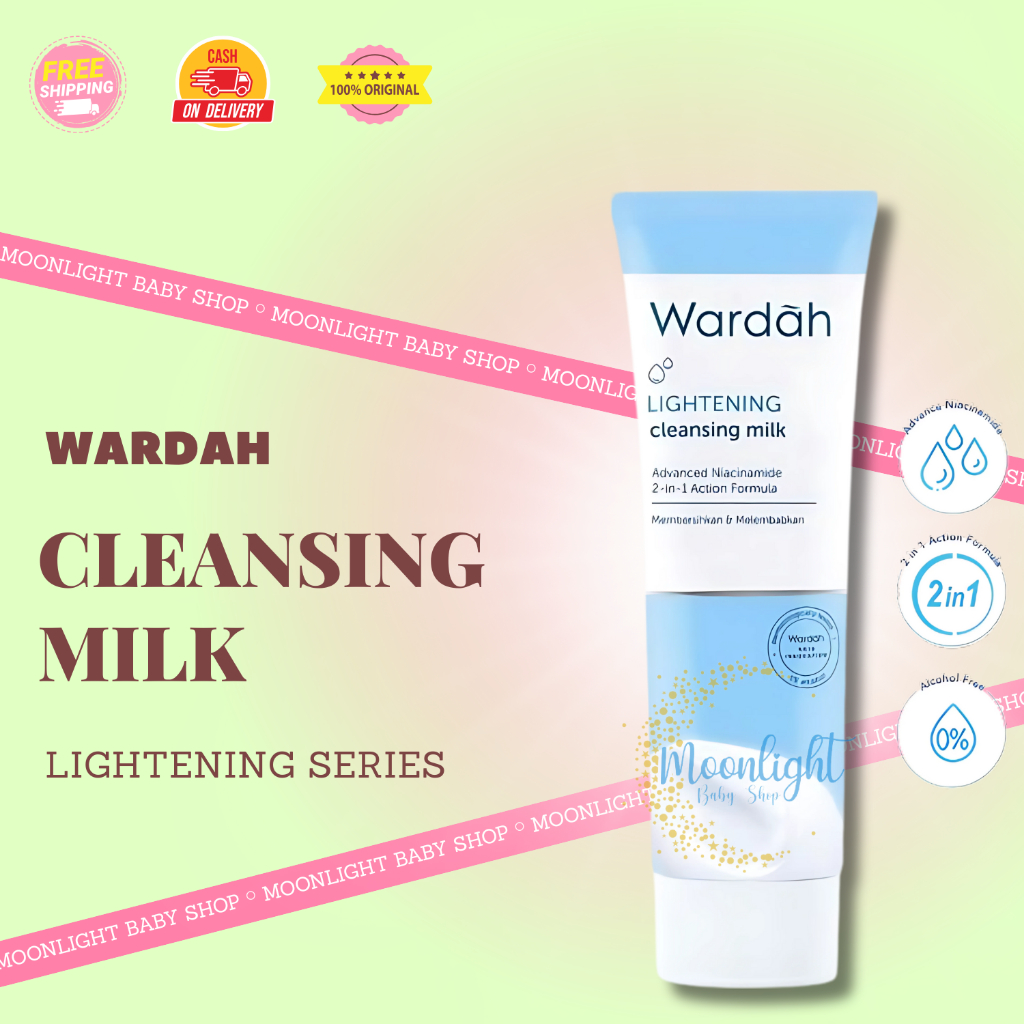 Wardah Lightening Cleansing Milk 100ml | Milk Cleanser Dengan Advanced Niacinamide