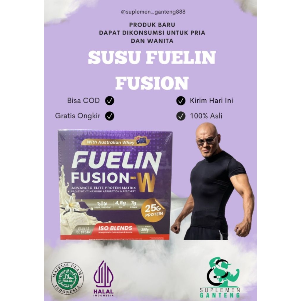 Fuelin - Fusion W ISO BLENDS | Protein dan Isolate | Susu protein dengan Smart Formula untuk perform