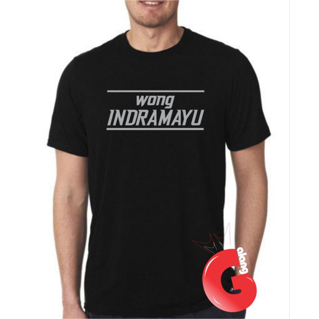 Kaos Distro Wong Indramayu Lengan pendek/Kaos pria & Wanita Sablon poly Flex/Kaos  Wong Indramayu