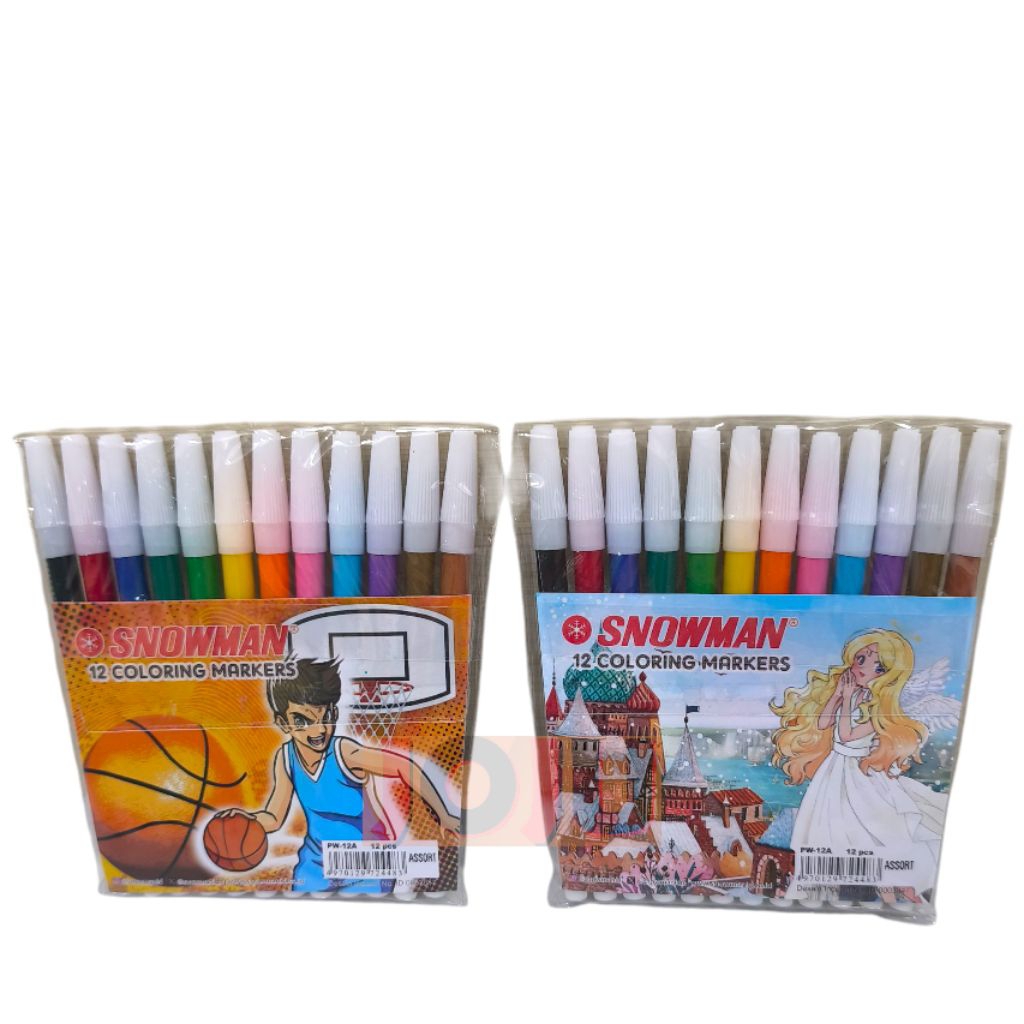 

Spidol Kecil Snowman 12 Warna (Set)