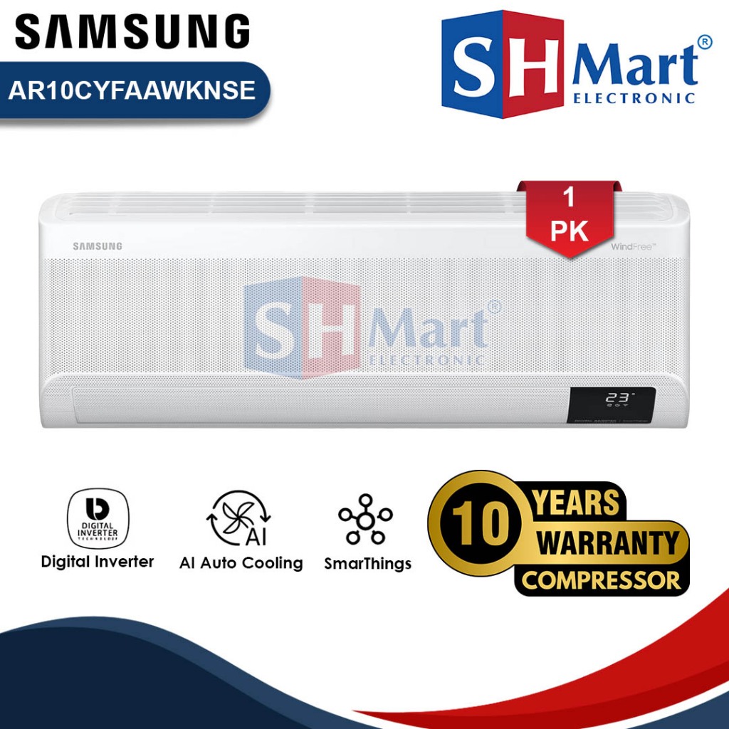 AC SAMSUNG 1 PK AR10CYFAAWKNSE / 1,5 PK AR13BYFANWKNSE  / 2 PK AR18BYFANWKNSE SAMSUNG INVERTER WIND 