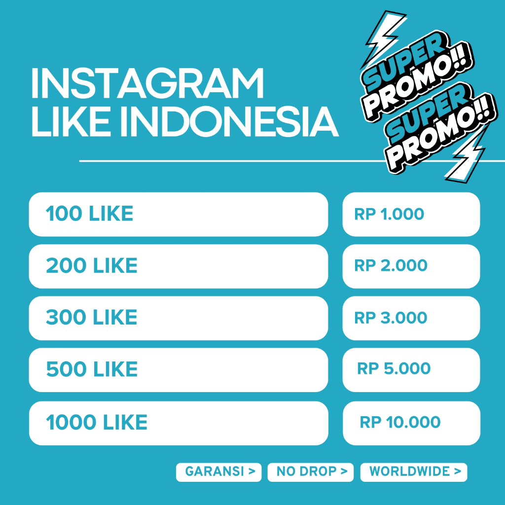 Like instagram indonesia Real Aktif permanen Garansi 