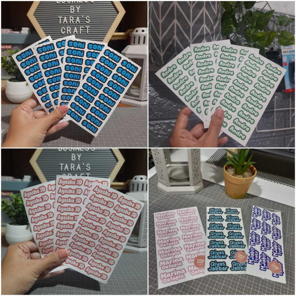

Stiker Label Nama Polos Custom
