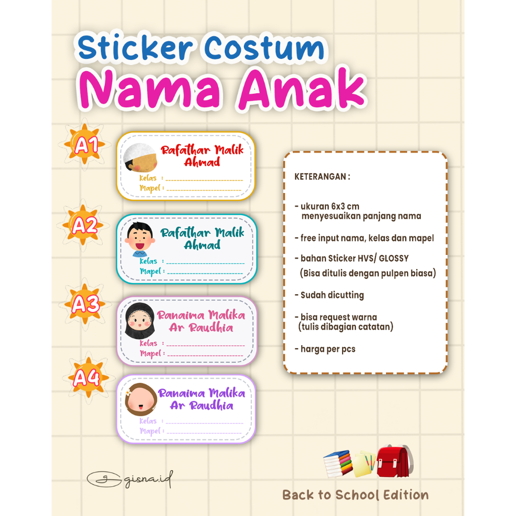 

Sticker Costum Nama Anak