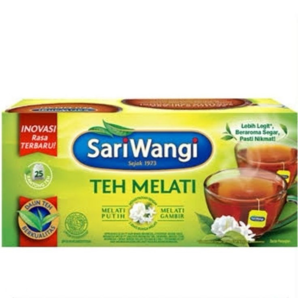 

TEH SARIWANGI MELATI isi 25 kantong celup