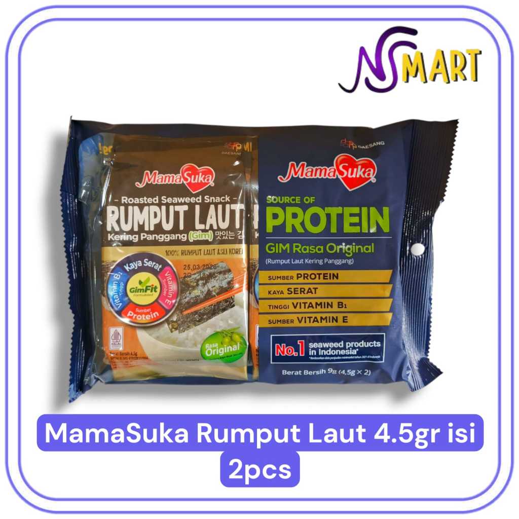 

MamaSuka - Rumput Laut Panggang Original Isi 2 @4,5 gr