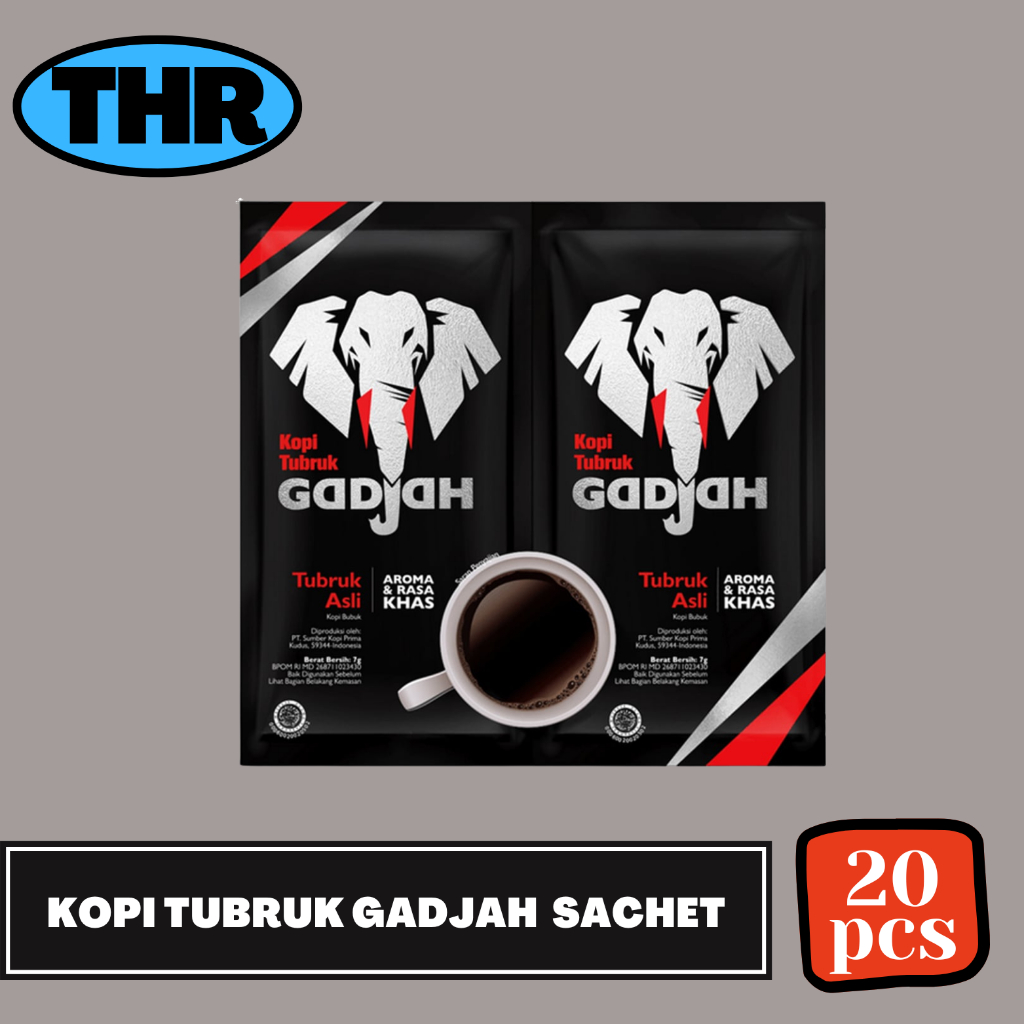 

Kopi Tubruk Gadjah 1 Renceng isi 20pcs
