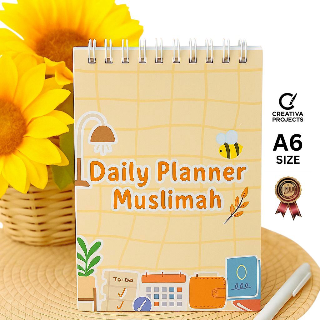 

Creativa Projects Daily Planner Muslimah Notebook Spiral A6 Buku Journal Harian