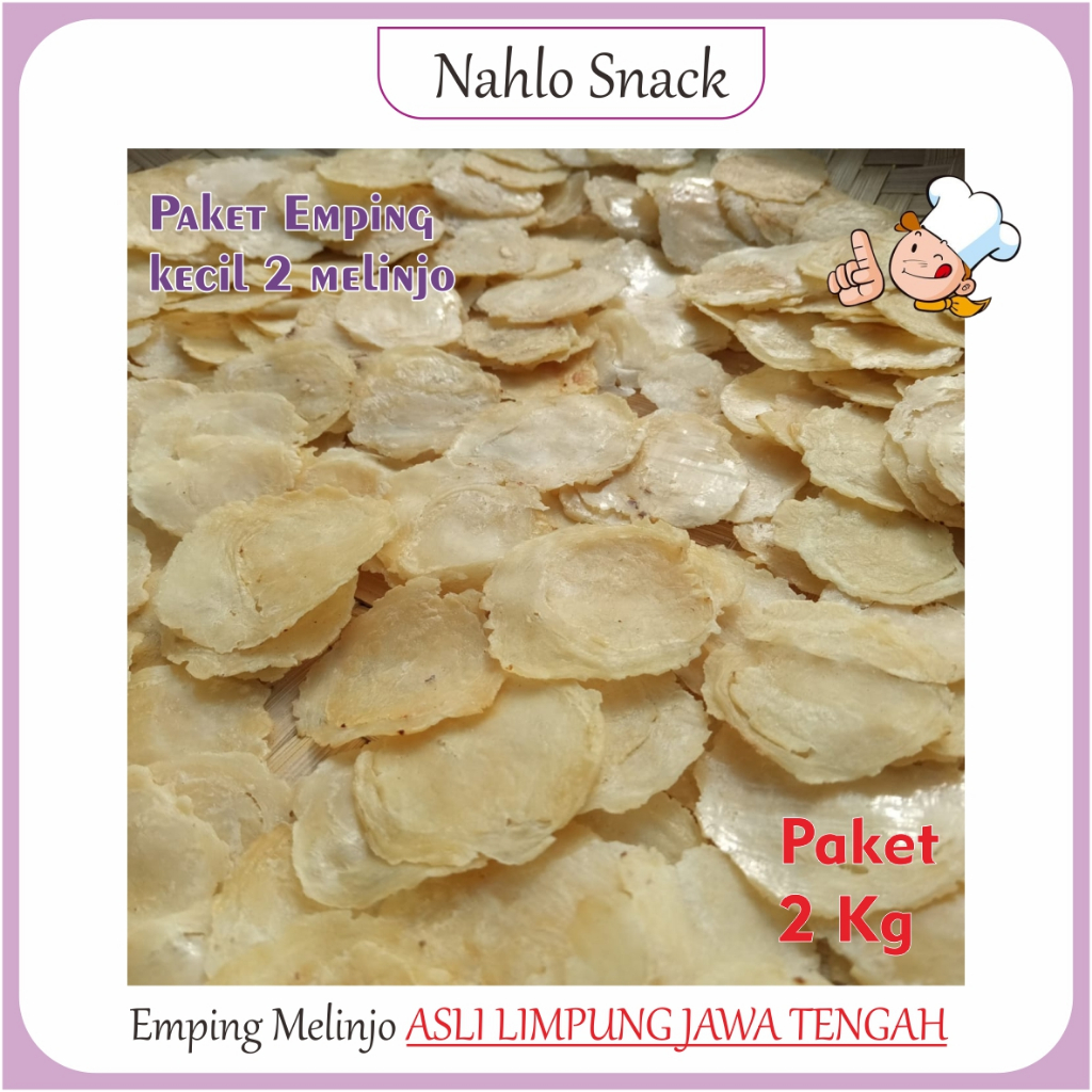 

Emping melinjo berat PAKET 2Kg 2 biji melinjo size kecil Asli Limpung