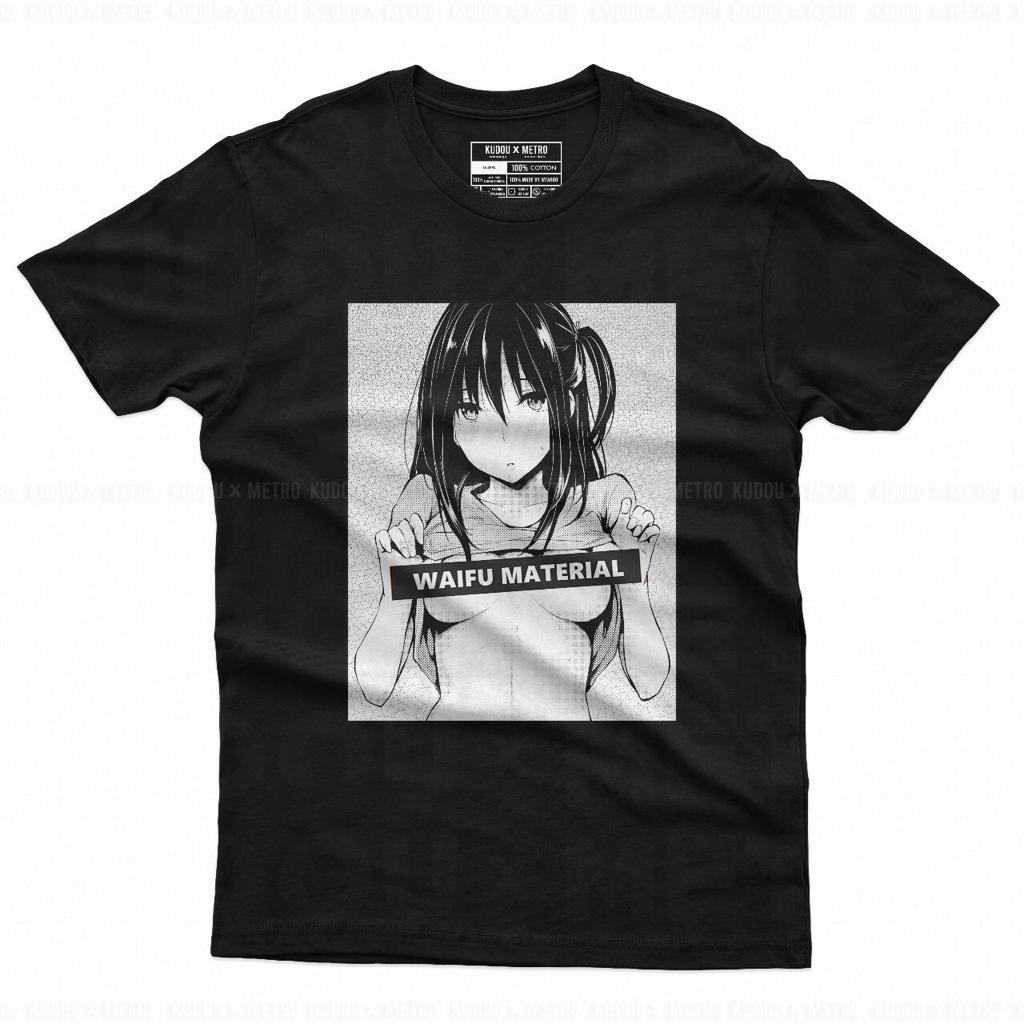 Tshirt Waifu Material Comics New Girl Kaos Lengan Pendek Anime Wibu Otaku